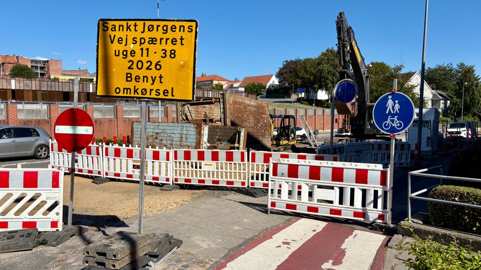 Flere store vejarbejder rammer Viborg samtidig – generne fortsætter det næste halve år